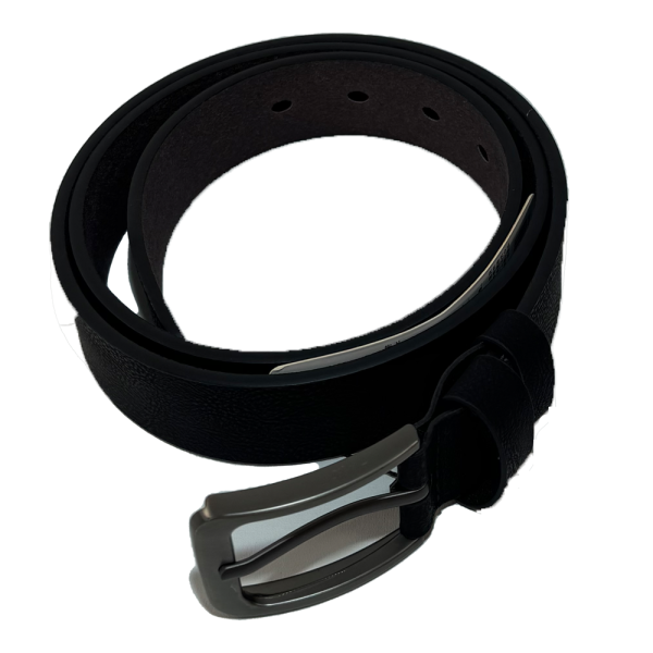 BELT – Urban Sleek Leather Belt – Jet Black - Image 2