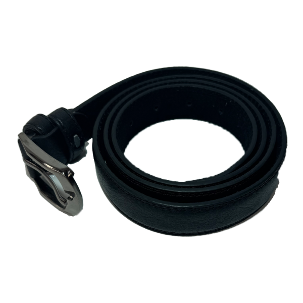 BELT – Urban Sleek Leather Belt – Jet Black - Image 3