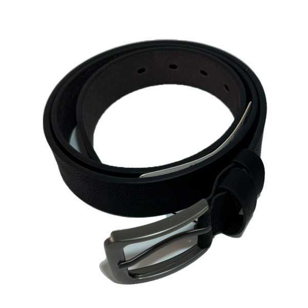 BELT – Urban Sleek Leather Belt – Jet Black - Image 4